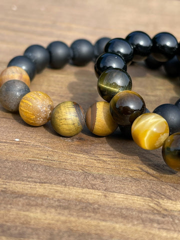 Tiger’s Eye and Obsidian